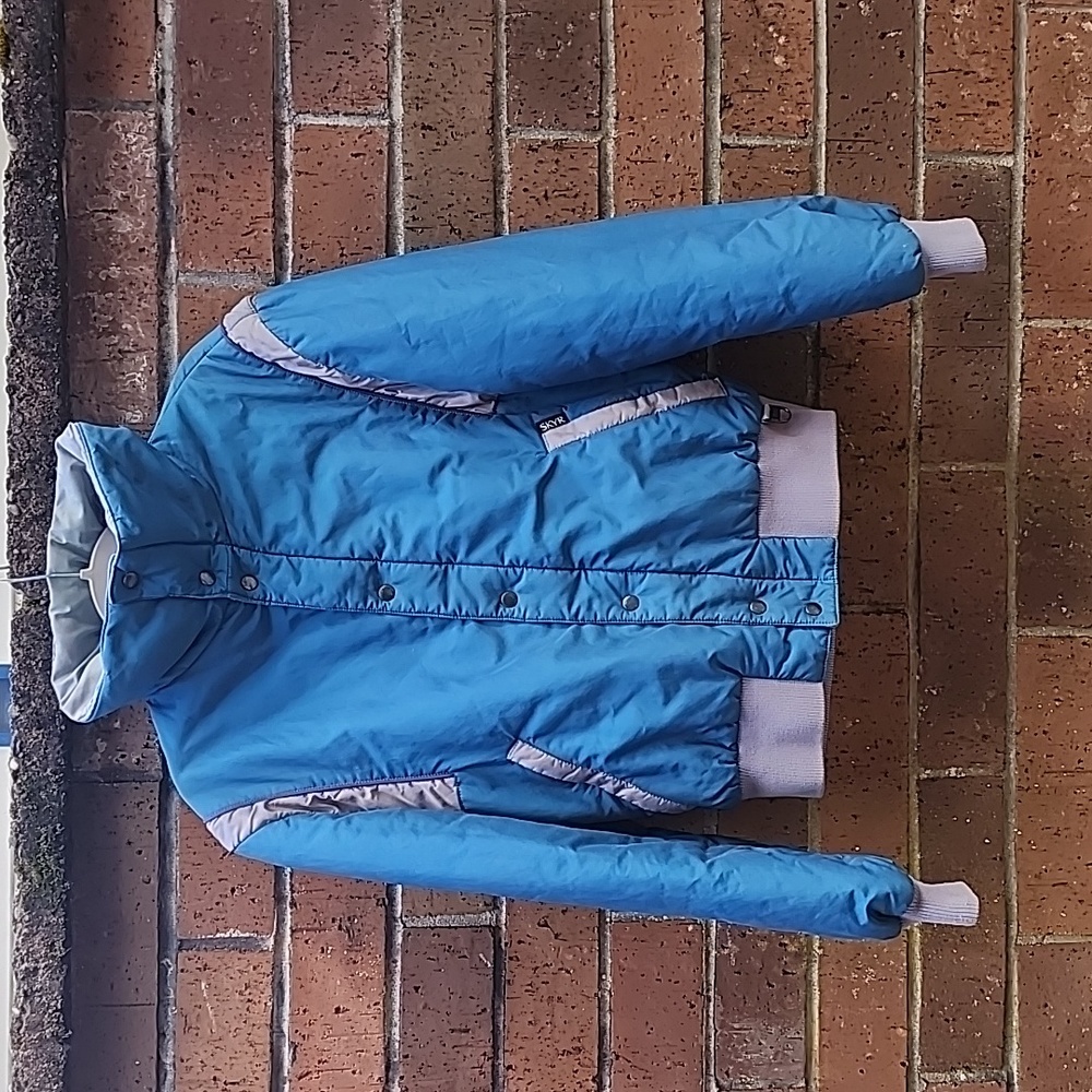 SKYR Bomber/Ski Jacket, Medium, Light Blue and Grey